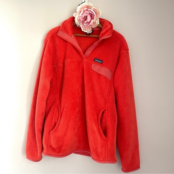 Patagonia Synchilla Fleece Pullover Orange XL Extra Large - Picture 1 of 9